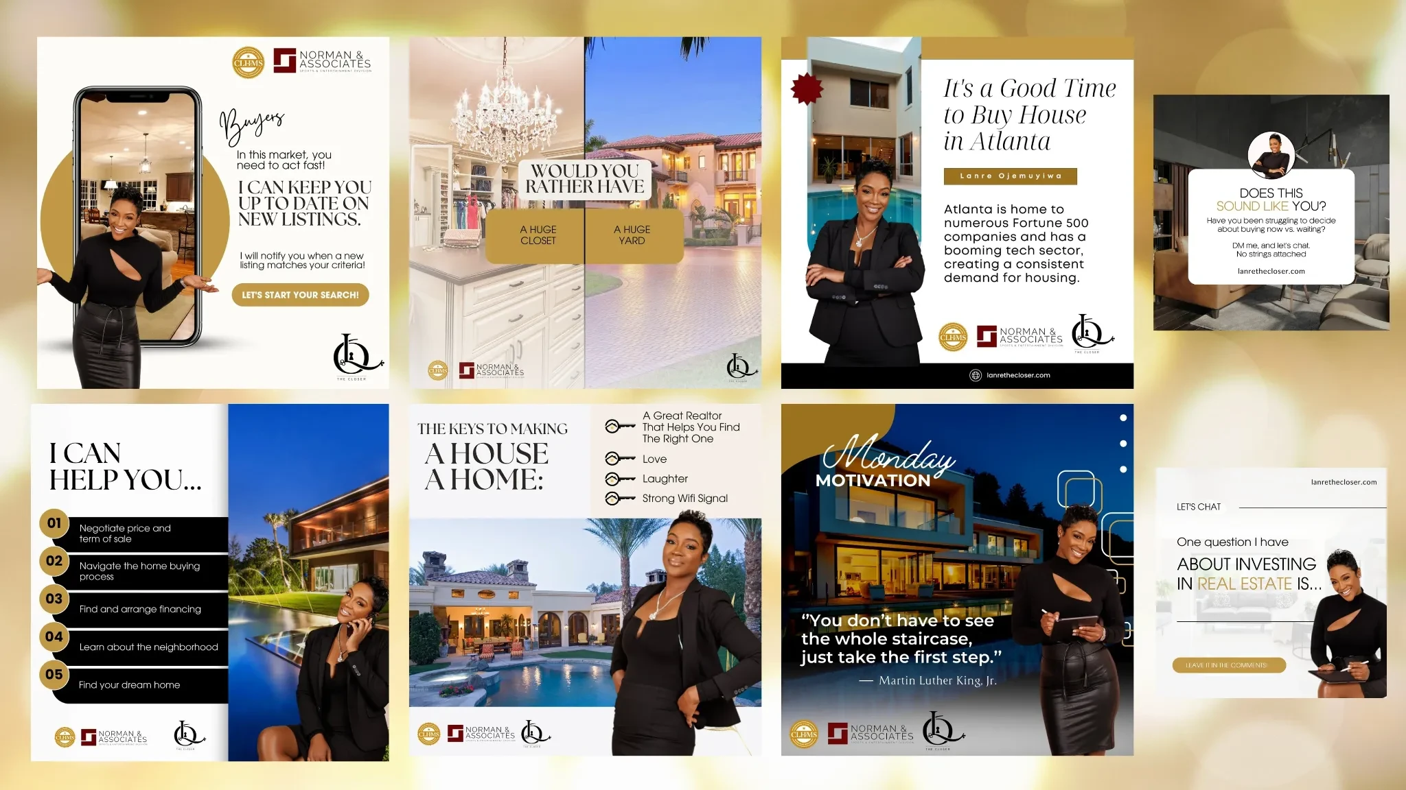 Real estate social content gallery from the portfolio